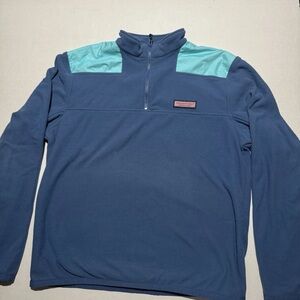 Vineyard Vines blue 1/4 Zip Pullover, Men's Medium sweatshirt #803